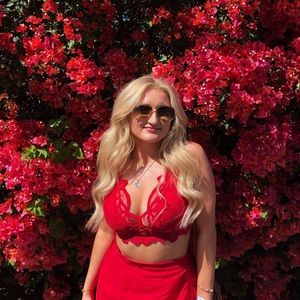 Free People Red Lace Bralette